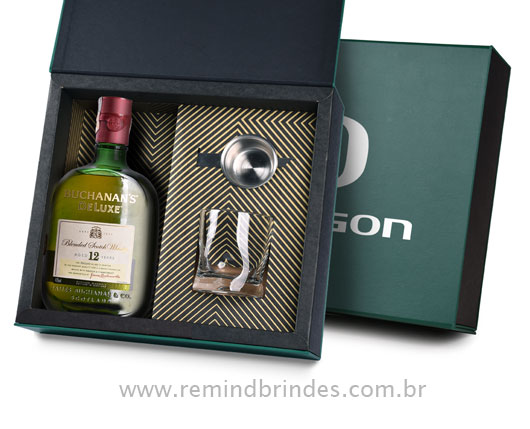 Kit Bebida - Kit Whisky Buchanans 1L, Copo e Dosador Inox