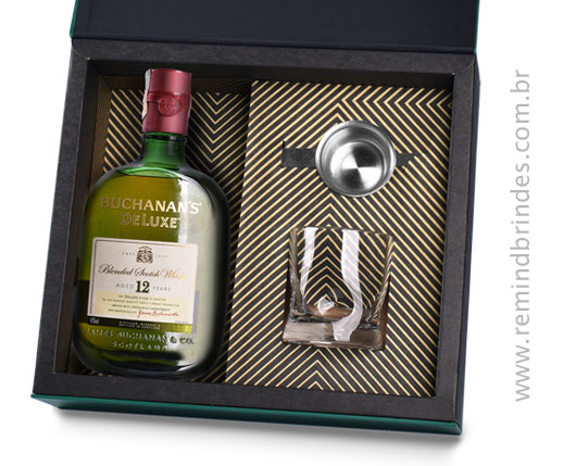 Kit Bebida - Kit Whisky Buchanans 1L, Copo e Dosador Inox