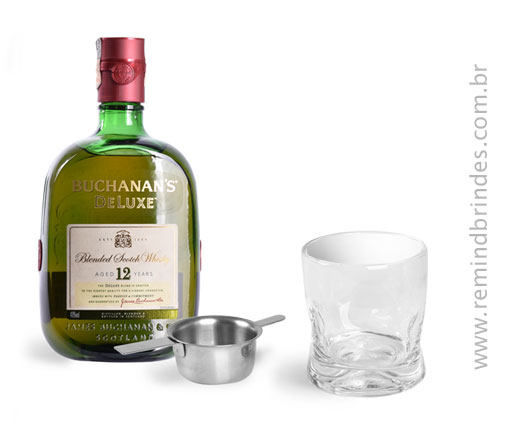 Kit Bebida - Kit Whisky Buchanans 1L, Copo e Dosador Inox