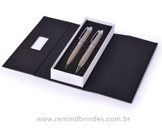 Kit Bebida - Chandon 1/2 Garrafa com Conjunto Caneta e Lapiseira de Metal