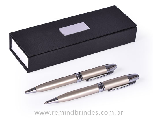 Kit Bebida - Chandon 1/2 Garrafa com Conjunto Caneta e Lapiseira de Metal