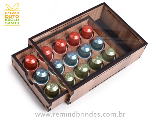 Kit Café Espresso Pro com Copos de Parede Dupla e Porta-Cápsulas