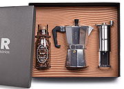 Kit Cafeteira - Moedor e Pote de Café em Grãos
