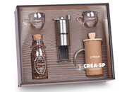 Kit Café Gourmet 4 Peças com Prensa Francesa, Xícaras, Moedor Manual e café em grãos