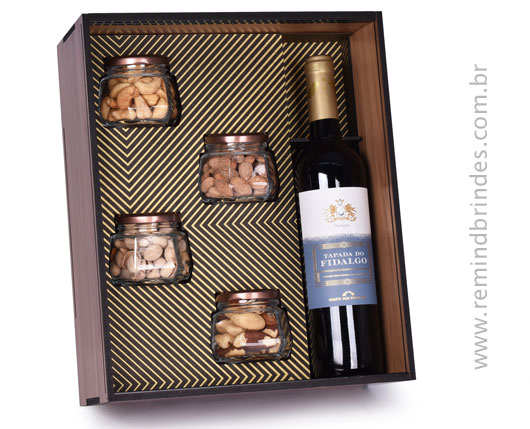 Kit Bebida - Vinho Português Tapada do Fidalgo com 4 Potes de Especiarias