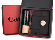 Kit Onboarding Eco Executive 3 Peças com Garrafa Térmica Bambu, Caderneta e Caneta