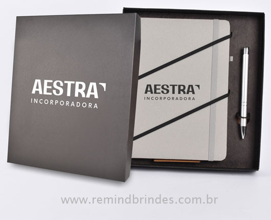 Kit Executive Personalizado 2 Peças com Caderneta e Caneta Standard
