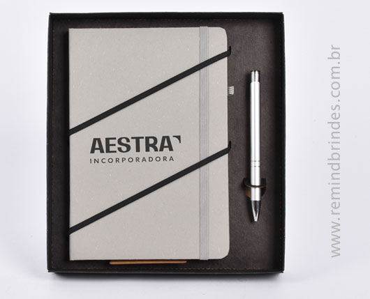 Kit Executive Personalizado 2 Peças com Caderneta e Caneta Standard