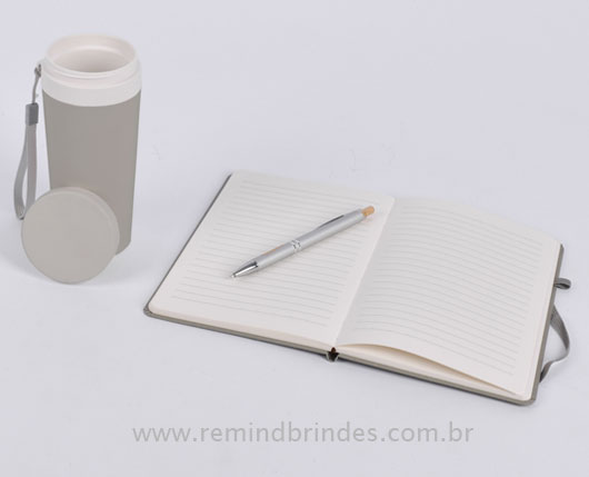 Kit Executive Personalizado 3 Peças com Copo, Caderneta e Caneta