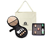 Kit Queijo e Gourmet Executive com Sacola, Tábua, Espátulas, Azeite e Temperos Personalizado