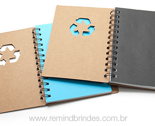 Caderno Reciclado em Papel Kraft